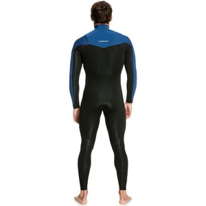 2022 Quiksilver Mens Everyday Sessions 3/2mm Chest Zip Wetsuit EQYW103122 - Black / Blue